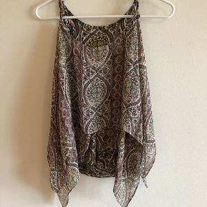 TINY by Anthropologie beige, pink, green top - med